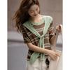 Demana Women's Striped Short Sleeve Knit Top