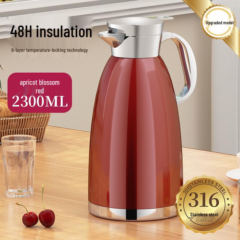 Stainless Steel Insulated Water Kettle - Large Capacity 316 Thermos Pot for Stewing Tea and Keeping Water Warm