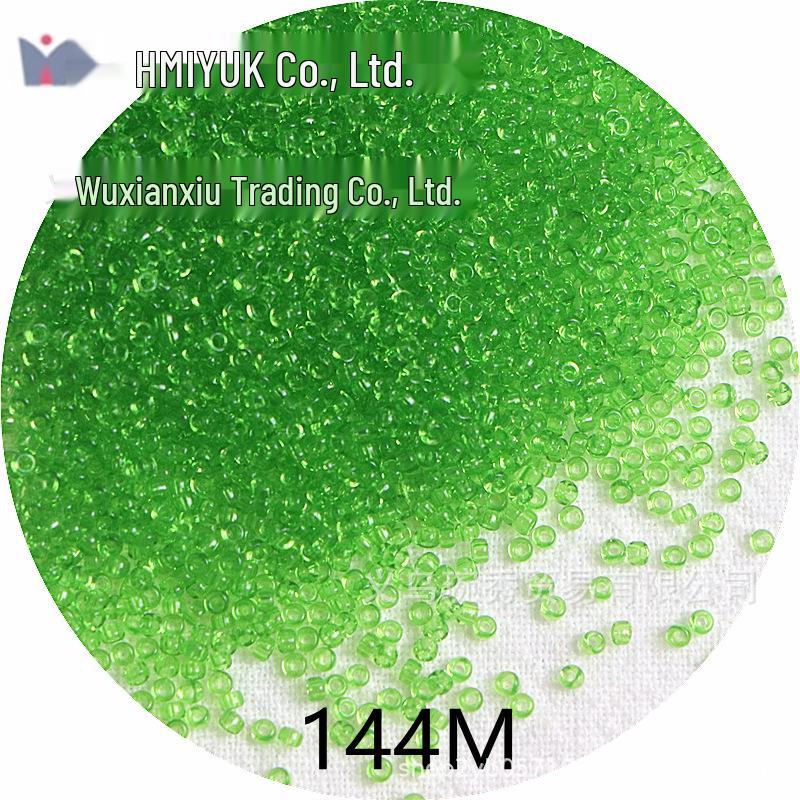 1.5mm Transparent Miyuki Glass Seed Beads for DIY Hairpins, Embroidery, and Bracelet Crafting.