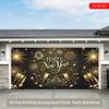 2D Black Gold New Year Fireworks Polyester Tapestry Party Background Cloth