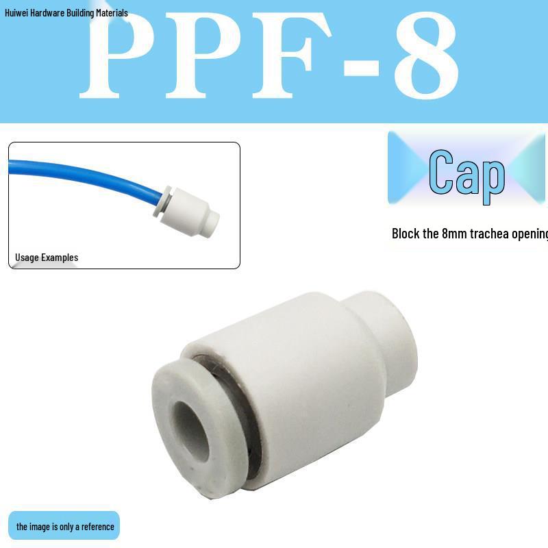 Pneumatic Quick Connect Air Hose Plug Cap PPF Series: Push-in Plastic Stopper