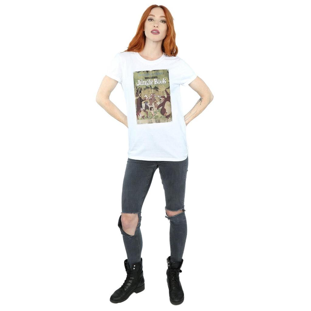 Jungle Book Womens/Ladies Retro Poster Cotton Boyfriend T-Shirt