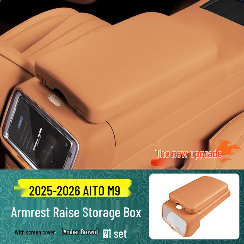 AITO M8 M9 M7 Armrest Cover Pad - Fits 26 Models, Protective Mat & Storage Box for Car Modification.