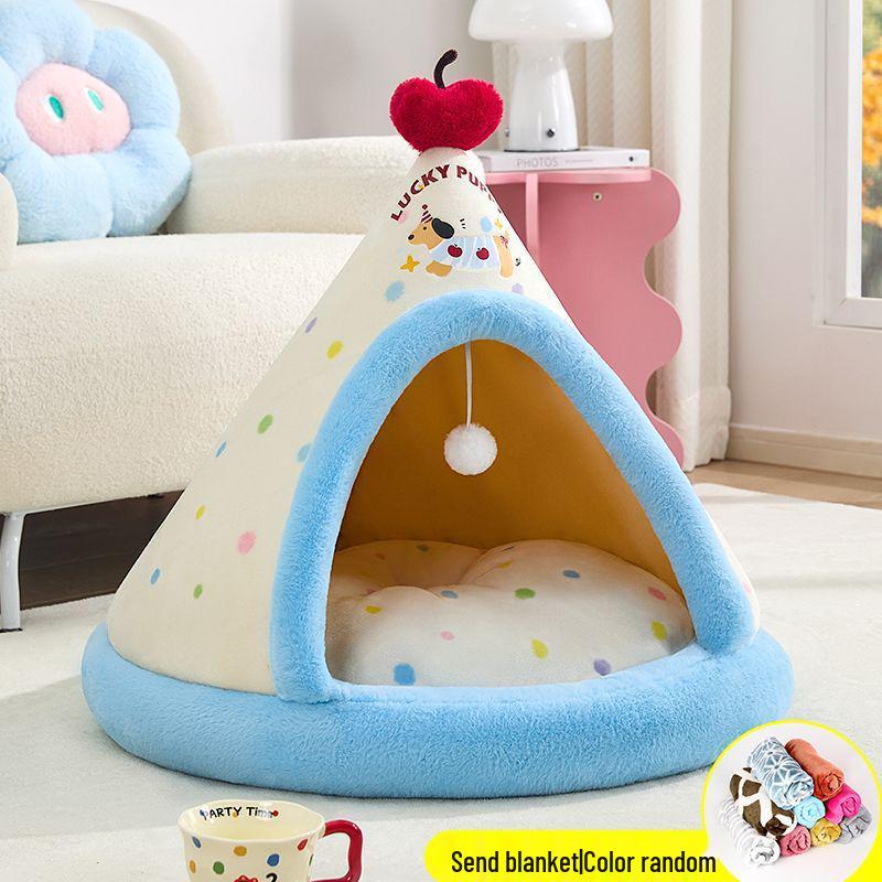 Four Seasons Enclosed Cat Nest Tent: Universal Pet Villa & Bed