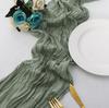Bohemian Dreamy Bali Yarn Crepe Pleated Table Runner Tablecloth
