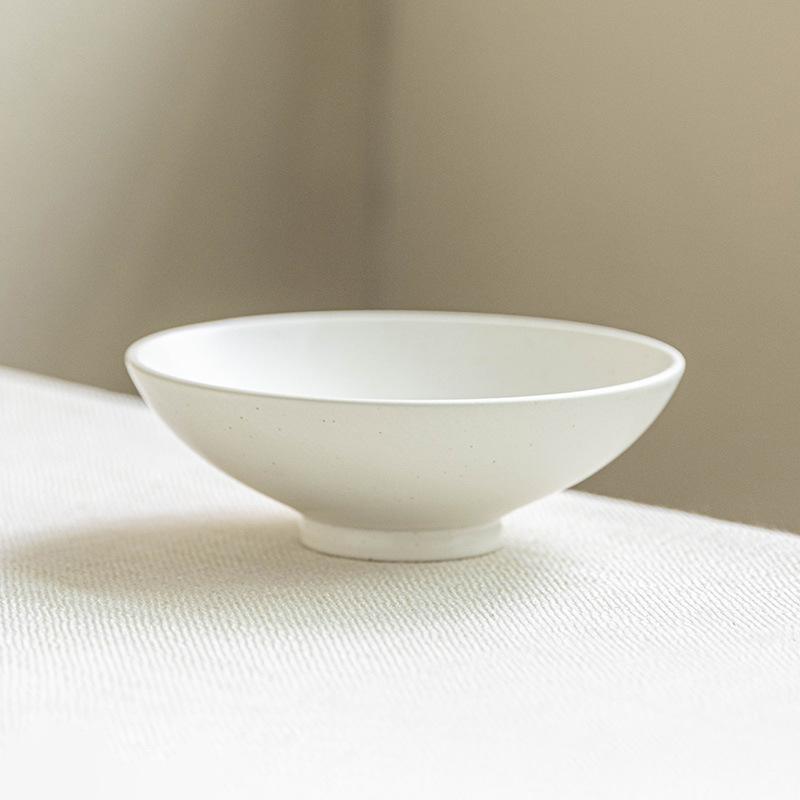 Sesame Glaze Tall Bowl Solid Color Ceramic Bowl Minimalist Tableware Bowl Household Round Vegetable Bowl Face Cream Salad Bowl