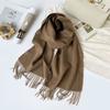 Women S Thick Warm Wool Scarf With Printed Logo For Winter Fashion