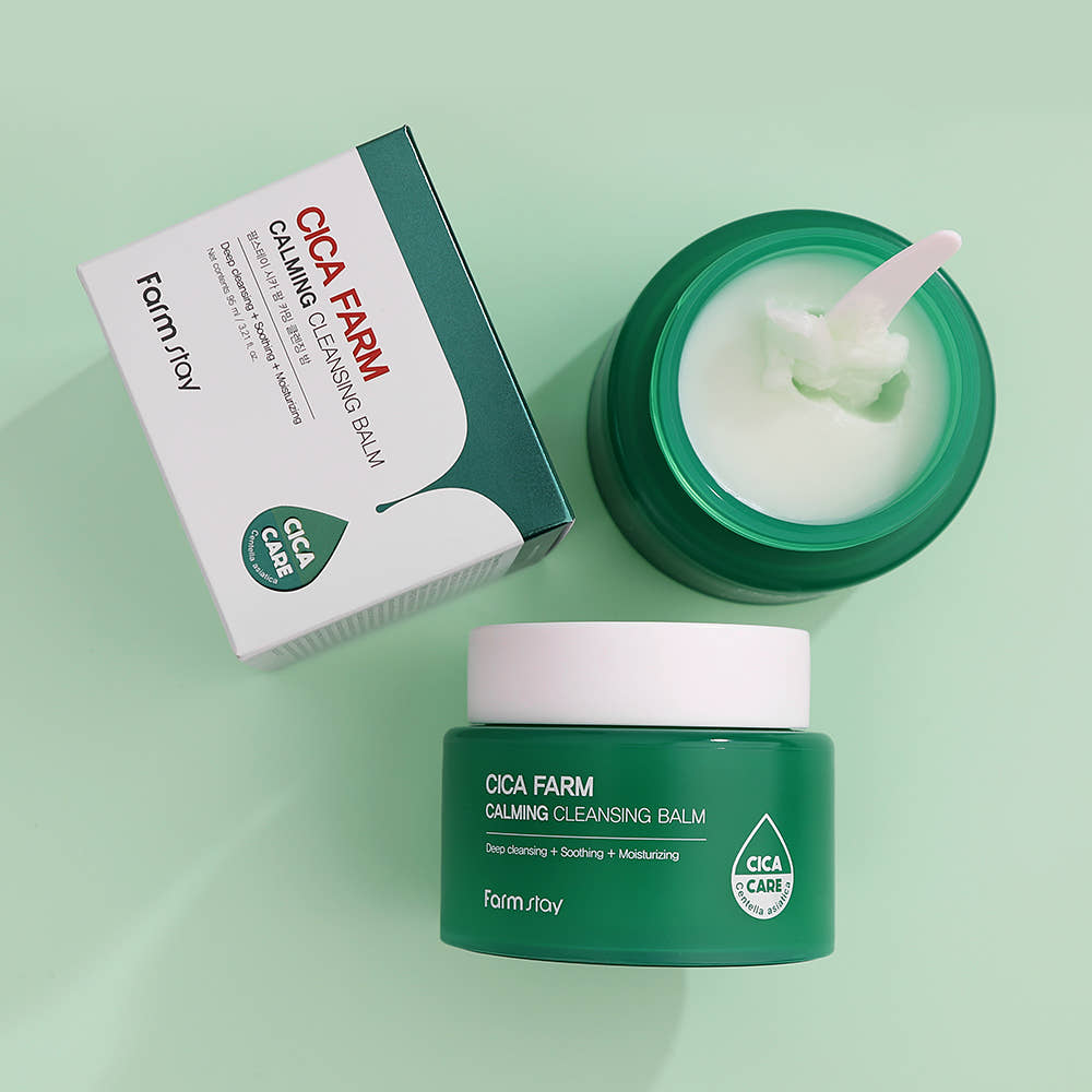 Farmstay Cica Farm Calming Cleansing Balm 95ml Centella Soothing Makeup Remover Pore Cleanser