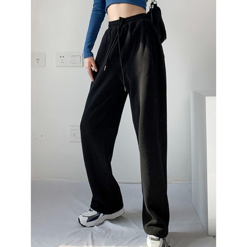 Solid Loosecasual Lace-up Lounge Pants Pure Color Loose Casual Lace up Sweatpants
