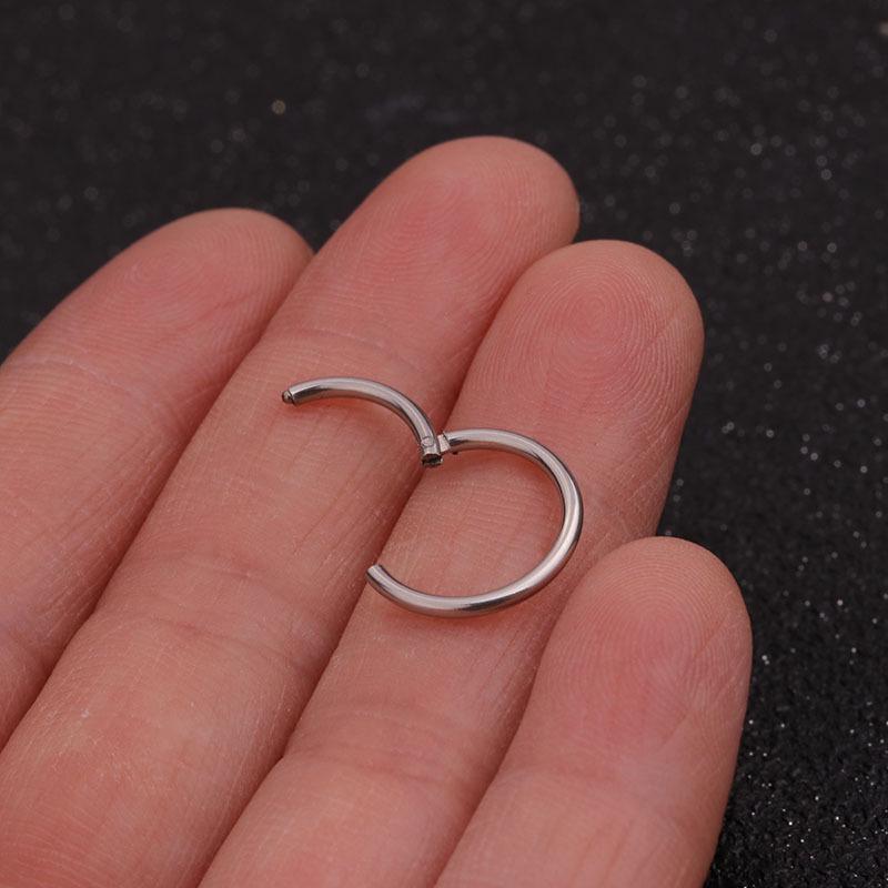 Stainless Steel Minimalist Open & Closed Nose/Ear Piercing Ring - European & American Style