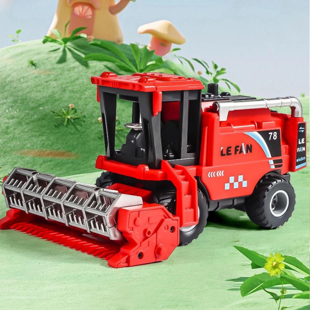 Tractor Toy Simulation Farm Harvester Toy Harvester Engineering Inertia Car Toy  Children