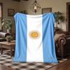 Argentina National Football Team Print Flannel Blanket Soft Warm Sofa Bed Throw Blanket For Home Office Bedroom
