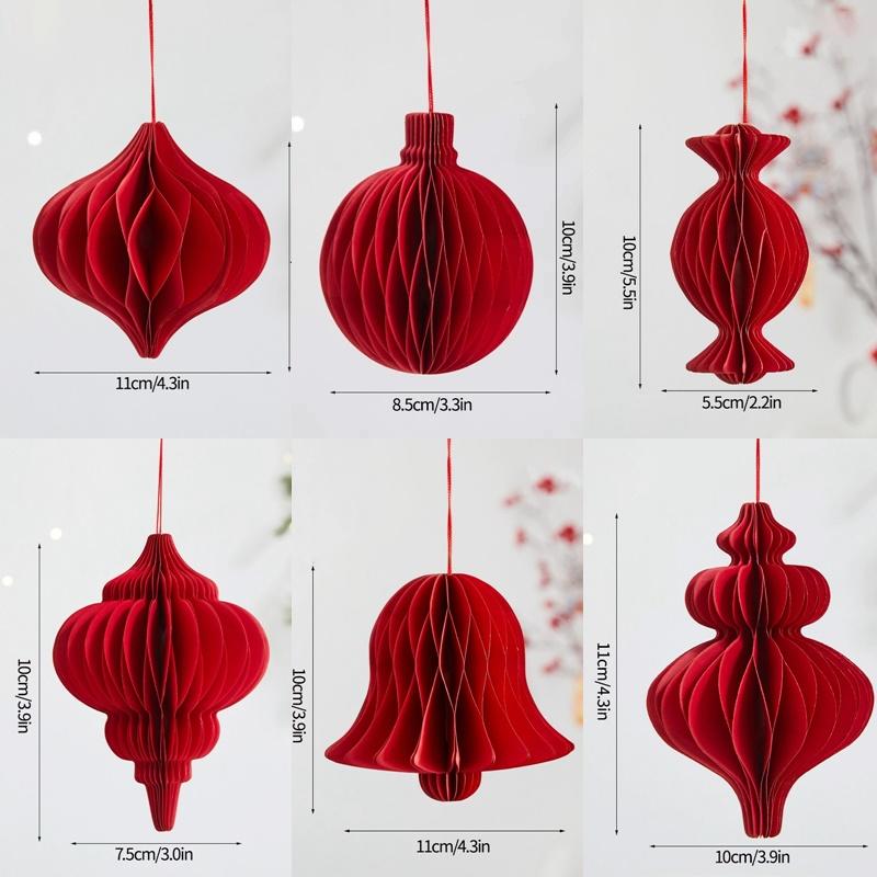 3D Honeycomb Ornament Chinese New Year Decorations Pendants Wedding Christmas Spring Festival Decoration Supplies