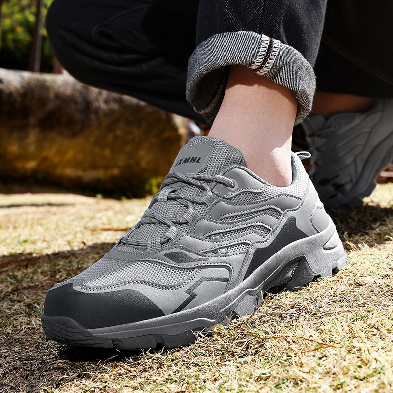 Couple outdoor sports hiking shoes non-slip wear-resistant fashion camping hiking shoes men's anti-collision breathable mountain climbing shoes