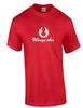 Wings Air Weißes Retro-Logo Indonesische Fluggesellschaft Rotes Baumwoll-T-Shirt