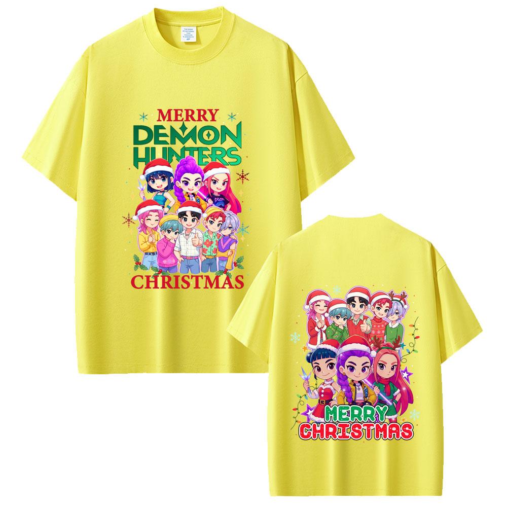 Kpop Demon Hunters Christmas Cartoon Children's 3D Printed Casual Short Sleeve Summer Comfortable Soft Children's T-Shirt