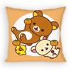 Cute Cartoon Rilakkuma Kawaii Bear Pillow Case Sofa Living Room Bedroom Headboard Backrest Cushion Square Cushion Nap Time