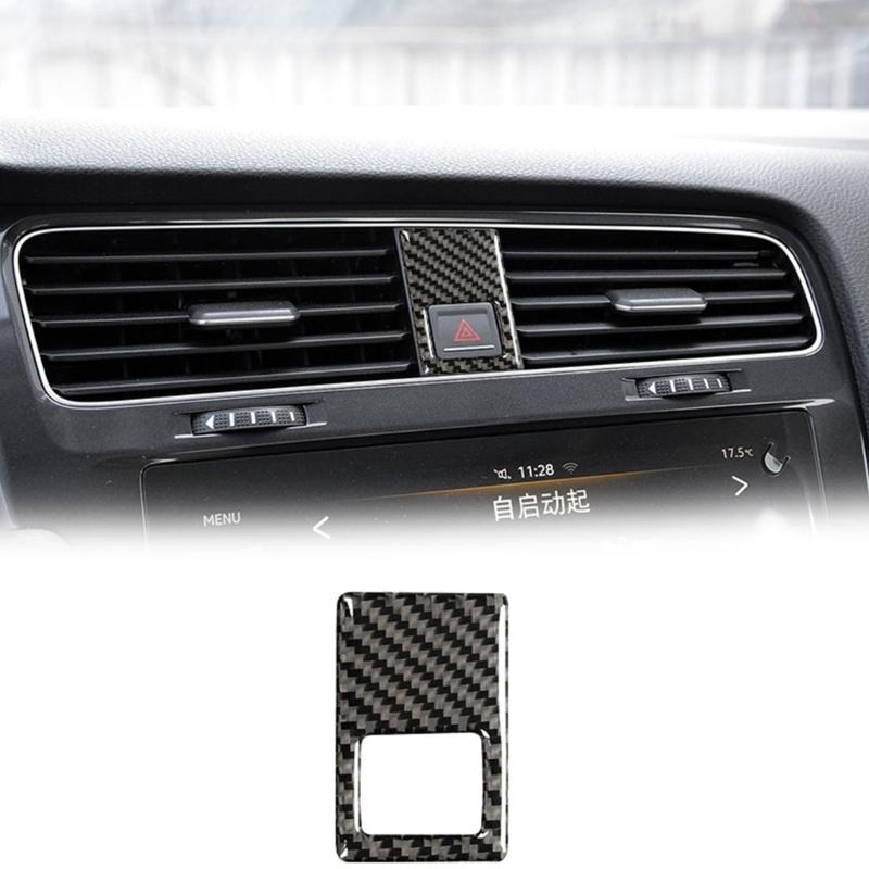 Stylish Easy To Apply Carbon Fiber Warning Light Decoration Stickers Suitable for Golf 7 Interior Enhancement Protection