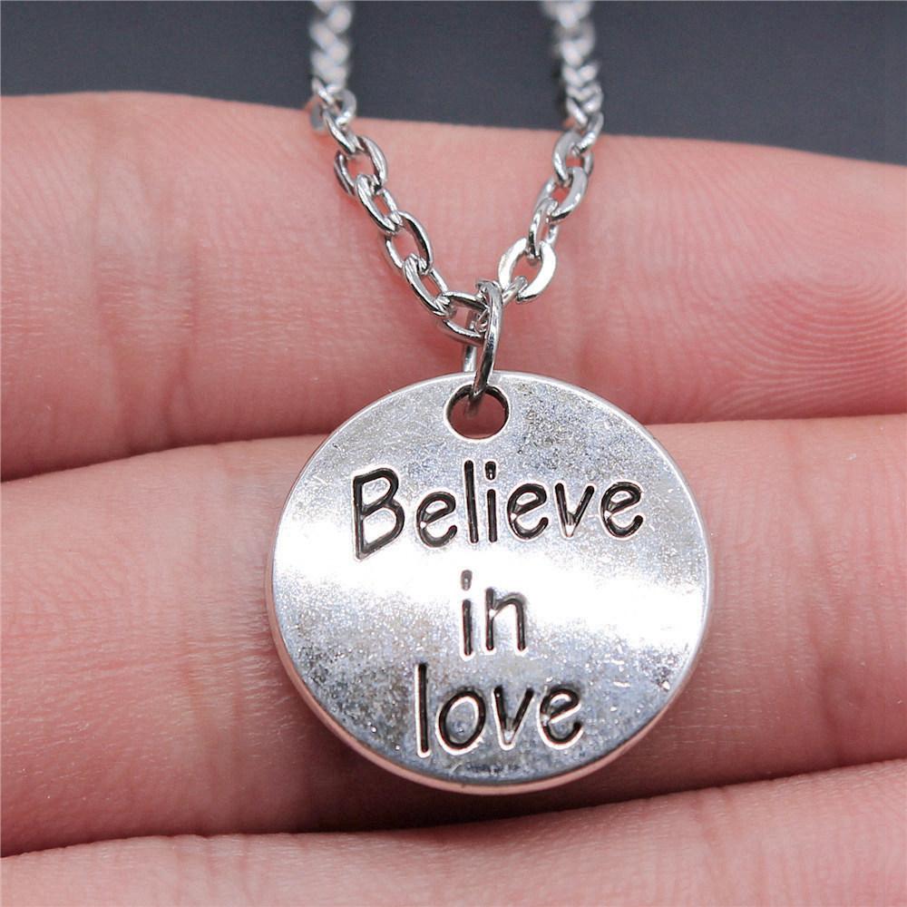 Necklace On The Neck 43cm Chain Round Tags Friendship Vintage Jewelry Supplies QN063