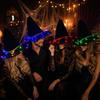 Schwarzer LED-Hexenhut Gothic Breiter Rand Leuchtender Zaubererhut Batteriebetrieben Kreative Leuchtende Halloween-Kappe Maskenball