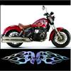 2Pcs Holographic Skull Flame Motorcycle Gas Tank Decal Vinyl Sticker Universal