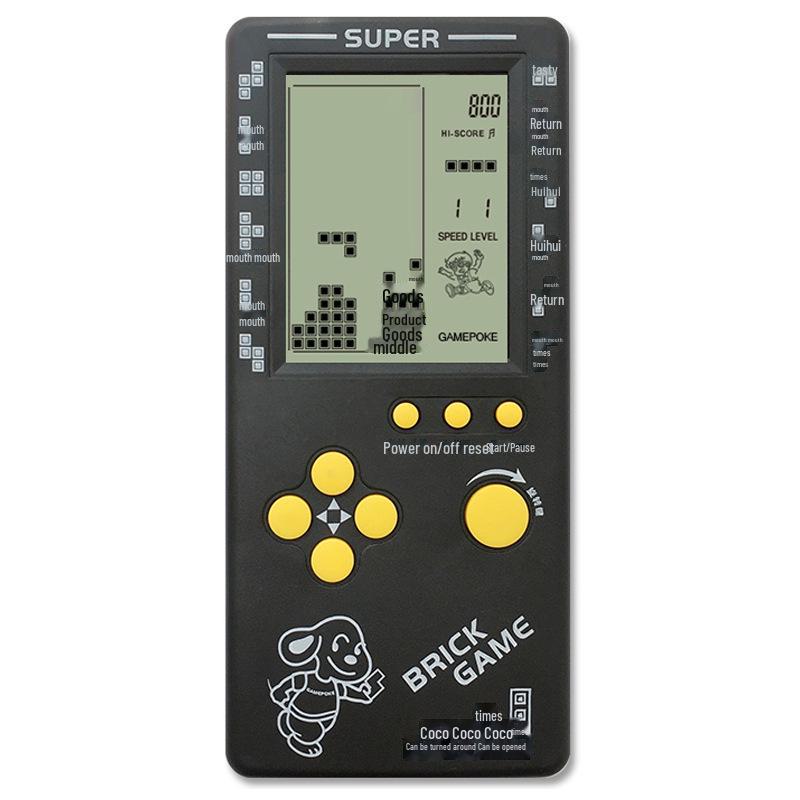 "4,1-Zoll Großbildschirm Retro Tetris Spielkonsole - Wiederaufladbares Klassisches Kinderspielzeug"