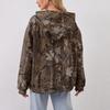 Sudadera con capucha de corte holgado para mujer con estampado de ramas, manga larga, jersey, top casual deportivo con bolsillo frontal y capucha