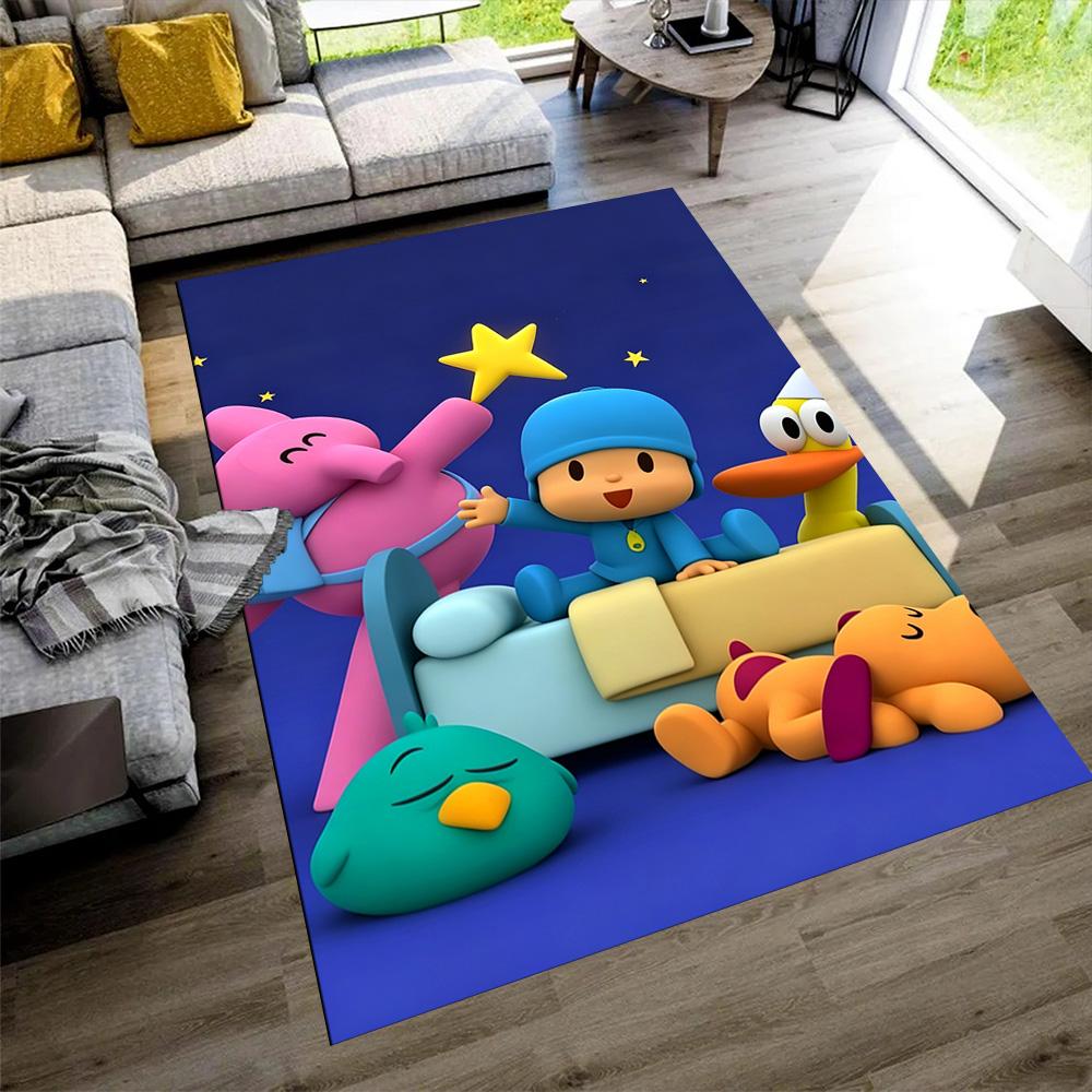 Pocoyo Floor Mat Suitable for Living Rooms Study room Outdoor Hallway Antislip Carpet Decorate Offices Gift for Festivals