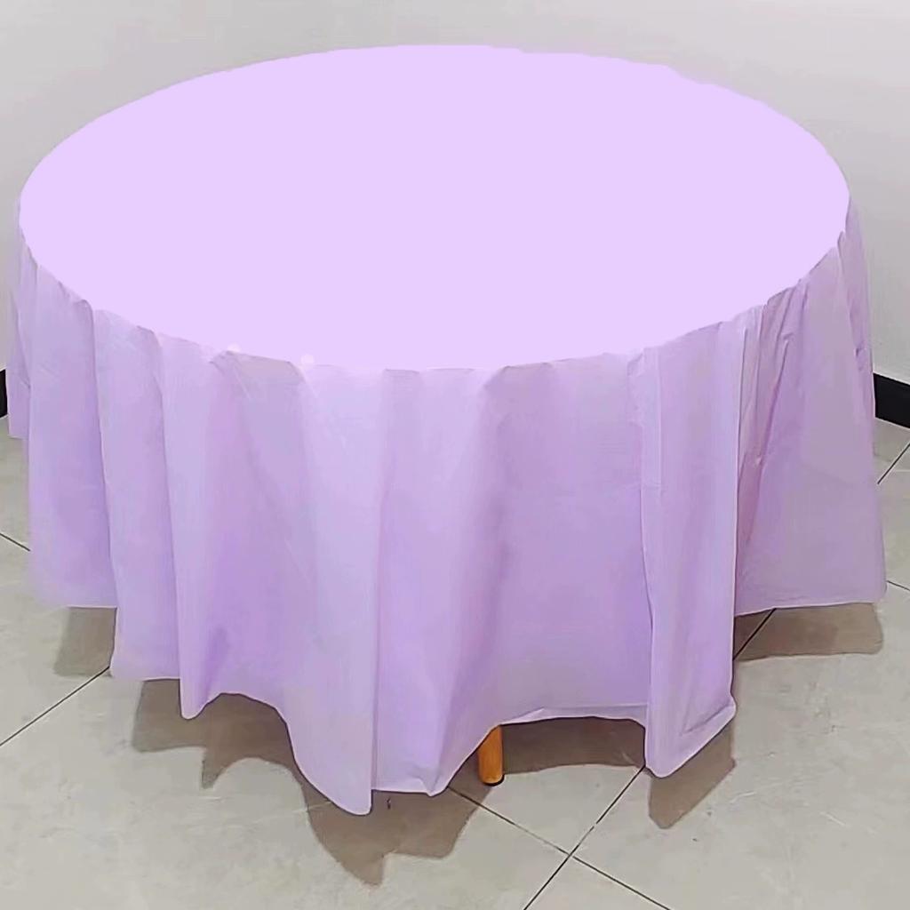 4er-Pack Premium Einweg-Plastiktischdecke 84" Runde Tischabdeckung für Geburtstage, Hochzeiten, Weihnachten, Jubiläen