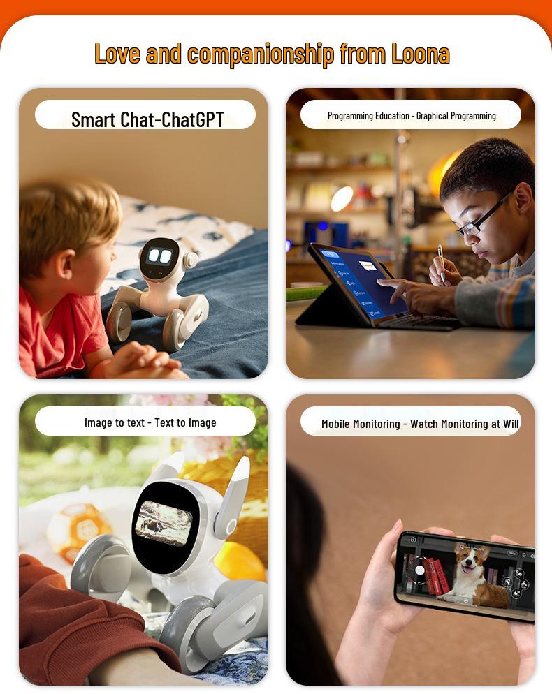 Loona AI Robot: Programmable, High-Tech Voice Conversation with Genuine ChatGPT Integration.
