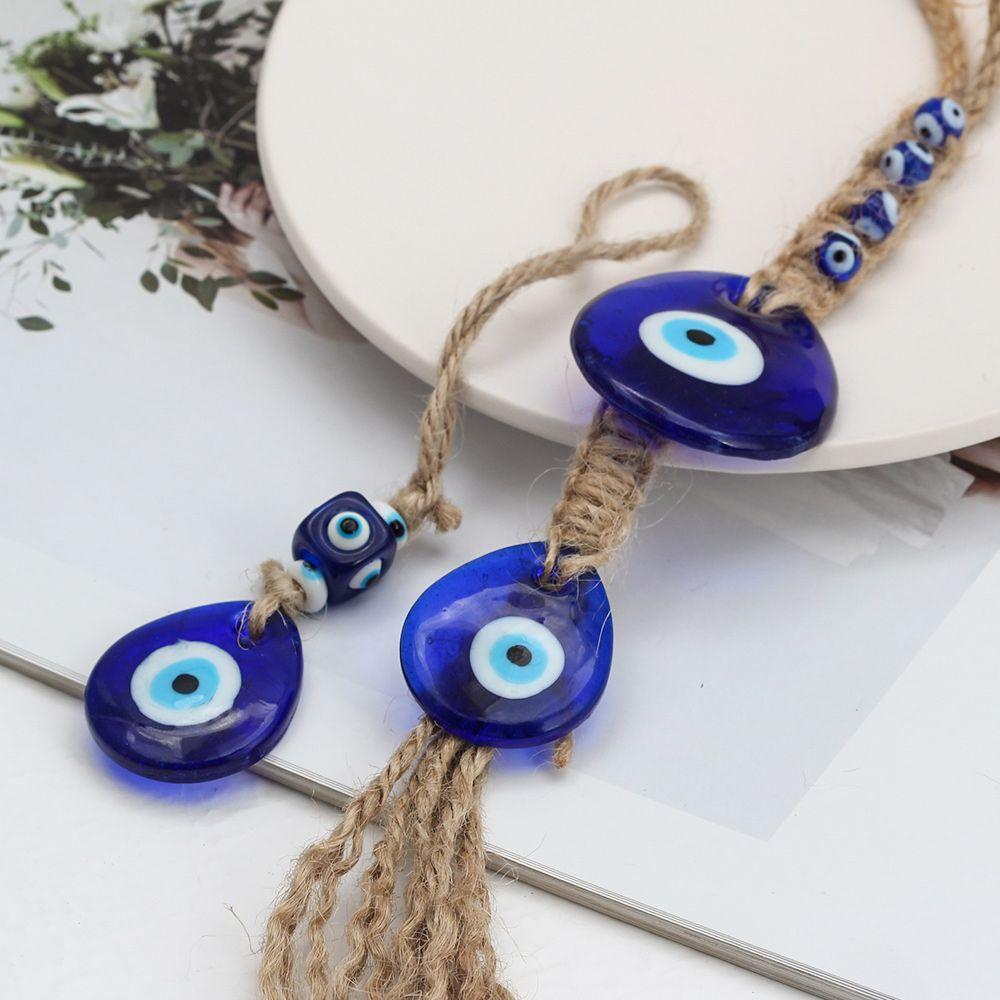 Eye Bead Handmade Crafts Evil Eye Pendant Wall Hanging Evil Eye Beads Keychain Evil Eye Keyring