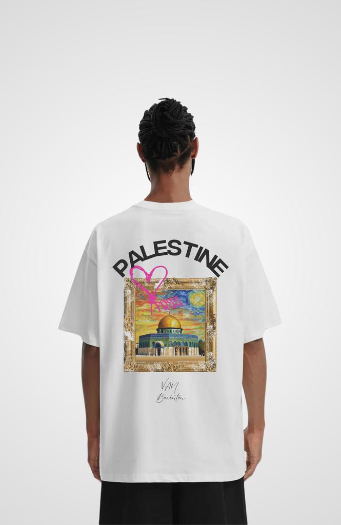 Summer Cotton Palestine Oversized T-Shirt Men Women Casual Loose High Quality Fashion Female Male Short Sleeve Round Neck Top Clothing