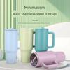 Cross-Border 40oz Stainless Steel Handle Car Cup Double-Layer Vacuum Large-Capacity Thermos Cup Outdoor Portable Straw Cup
