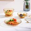 Mountain-Stacked Pearl Treasure Glass 6-Piece Dinnerware Set