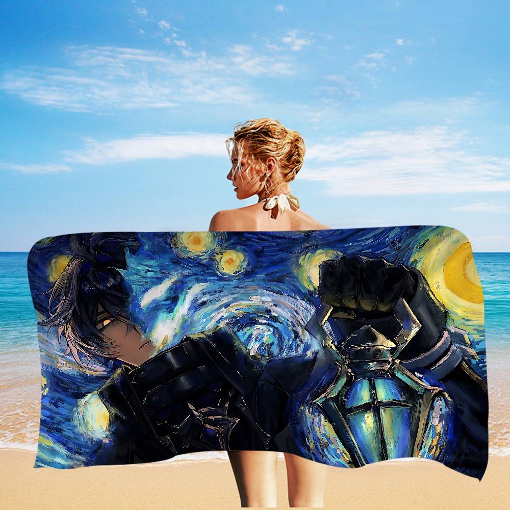 Genshin Impact Flins Big Microfiber Beach Towels Quick Dry Towel Sand Beach Towels Pool Towel for Travel Swim Pool Yoga