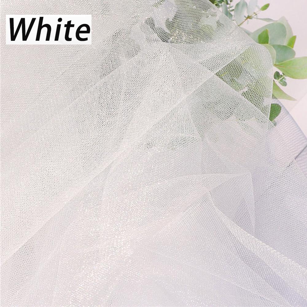 Pearlescent Tulle Fabric 150x100cm Soft Mesh Gauze for Bridal Skirt Clothing Home Curtain Lightweight Translucent Photo Backdrop