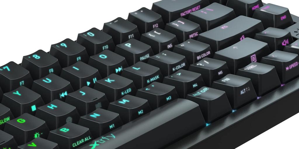 Xtrfy K5 Compact RGB Mechanical Gaming Keyboard US Layout 67 Keys Hot Swap Strip Super Scan Lubricated PCB Mount Distributor Guaranteed 701322 65%