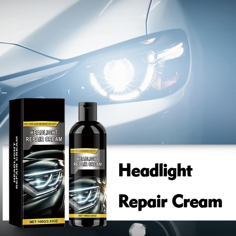 Car Headlight Restoration Polishing Kits Headlamp Scratch Remover Repair Cleaning Paste Remove Oxidation Headlight Polish Liquid