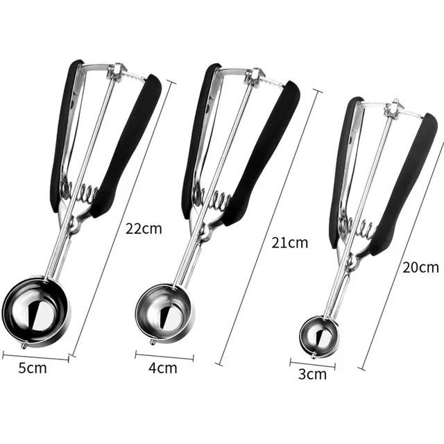 Stainless Steel Cookie Scoop Small Medium Large Cookie Scooper for Melon Ball Cookie Dough Baking Multipurpose Ice Cream Scoops