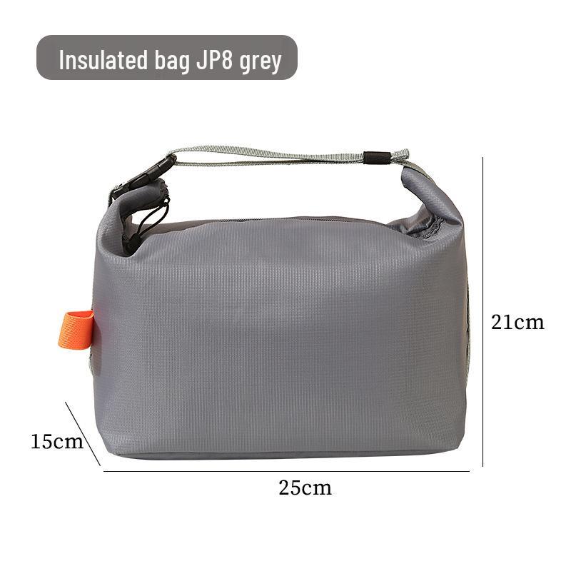 Japanese Style Insulated Lunch Bag - Large Capacity Bento Box with Thick Aluminum Foil for Office Workers
