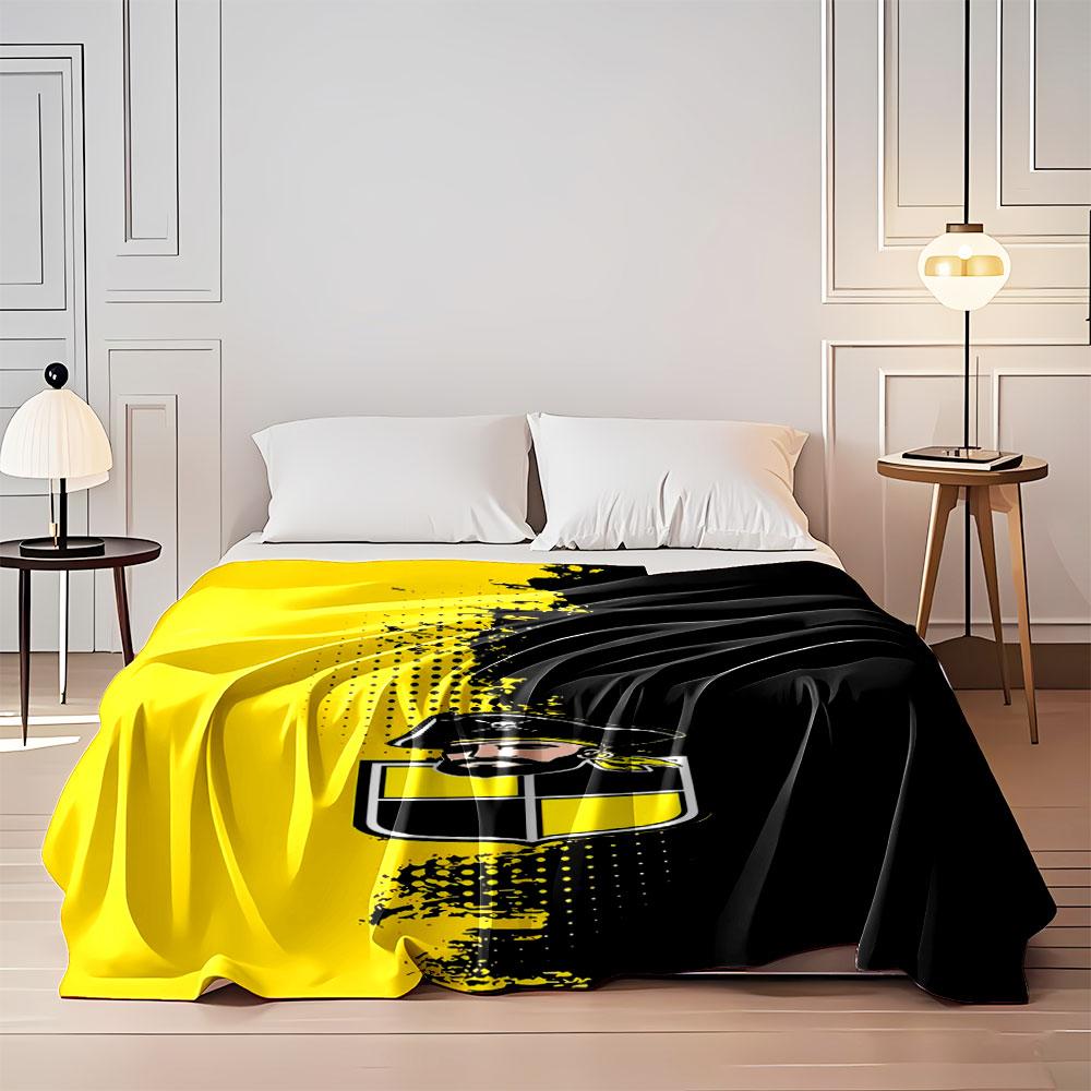 Pirate Icon on Yellow and Black print blanket soft and cozy perfect for the living room bed sofa or a nap,gift