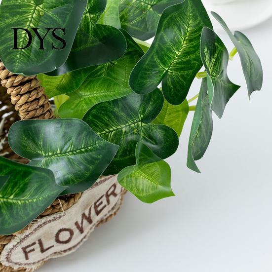 Artificial Green Plant Vivid Appearance Non-Withered Faux Silk Cloth Imitation Simulation Leaves Fish Tank Decoration Photography Prop