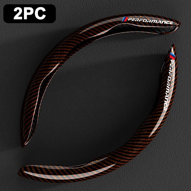 2pcs Carbon Fiber Car Non-Slip Steering Wheel Cover Accessories For BMW M Performance F20 F40 F22 F30 E90 F32 F06 F07 F46 E60 M5