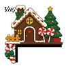 Addobbi Festivi per Angoli della Stanza, Adesivi in Legno a Forma di Topper per Porta di Natale, Decorazione Stagionale per Cornici, Cartello a L per Decorazioni Natalizie per la Casa, Parete