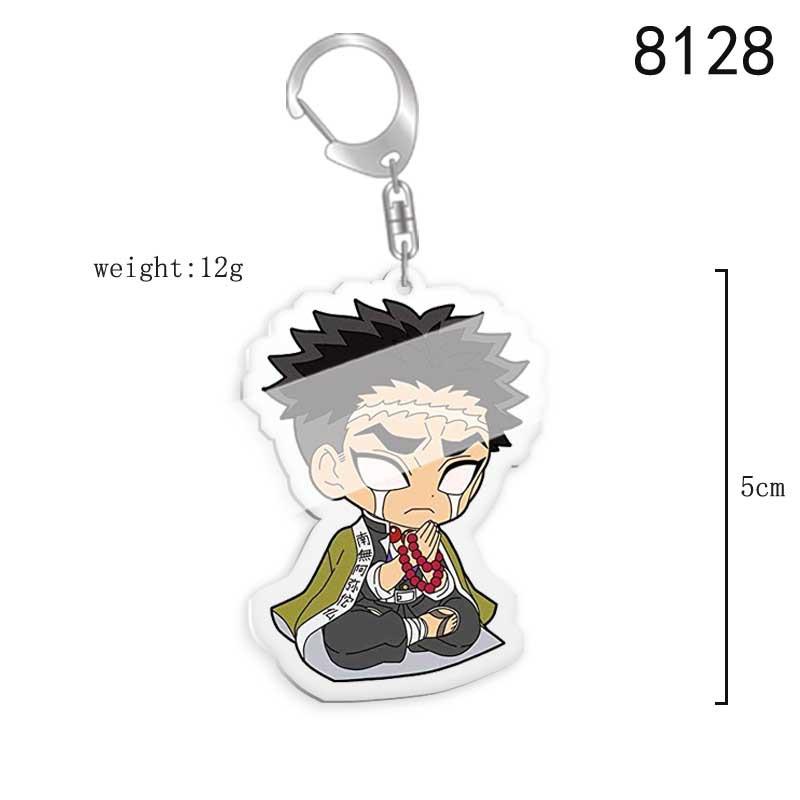 Demon Slayer Kimetsu No Yaiba Infinity Castle Acrylic Key Ring Iguro Obanai Tokitou Muichirou Action Model Figure Toys Premium Quality