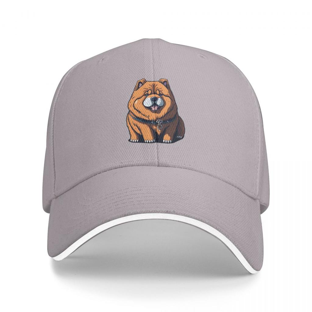 Chow Chow Adorable Brown Puppy Baseball Caps Snapback Baseball Hats Breathable Casual Casquette Outdoor Unisex