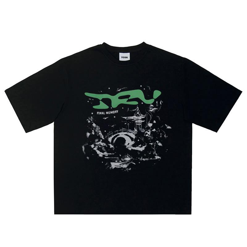 Unisex s Tshirt Final Memory Black Graphic Cotton Oversized Tops Y2k Streetwear Harajuku Short Sleeves Tee Gothic Vintage Clothing S