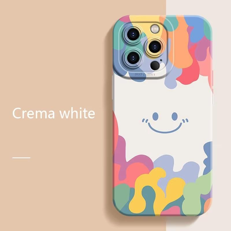 Luxury Ice Cream Smile Face Case For Samsung S24 S22 Ultra S23 Plus S21 S20 FE A32 A72 A73 A33 A13 A53 A52 A34 A14 A54 5G Cover