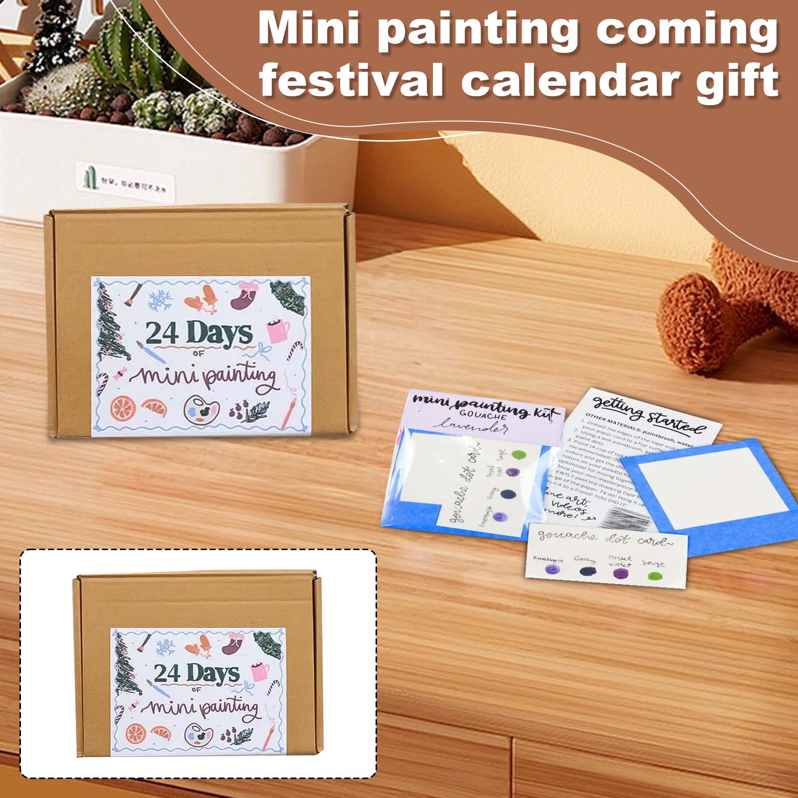 

Рисование Адвент-календарь Подарок Подходит для детского праздничного подарка One Size