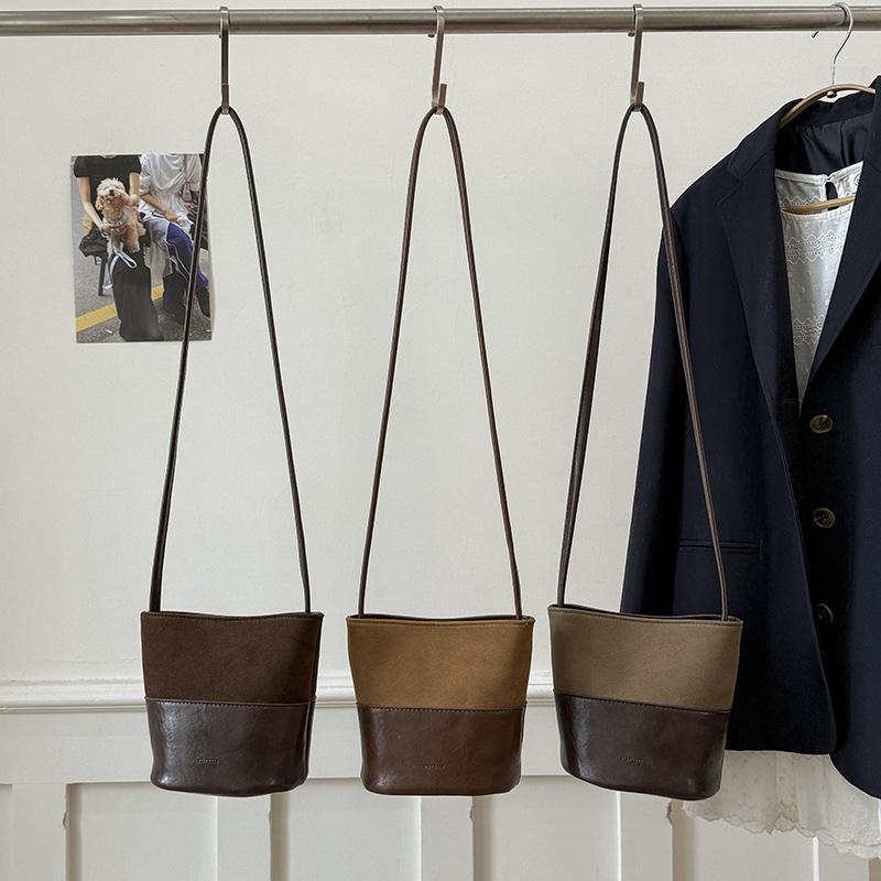 Bucket Bag, Single-shoulder Bag, Versatile and High-end Casual Commuting Crossbody Bag